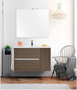 PDM Mueble de baño suspendido GEA con Espejo y Lavabo - 2 ...