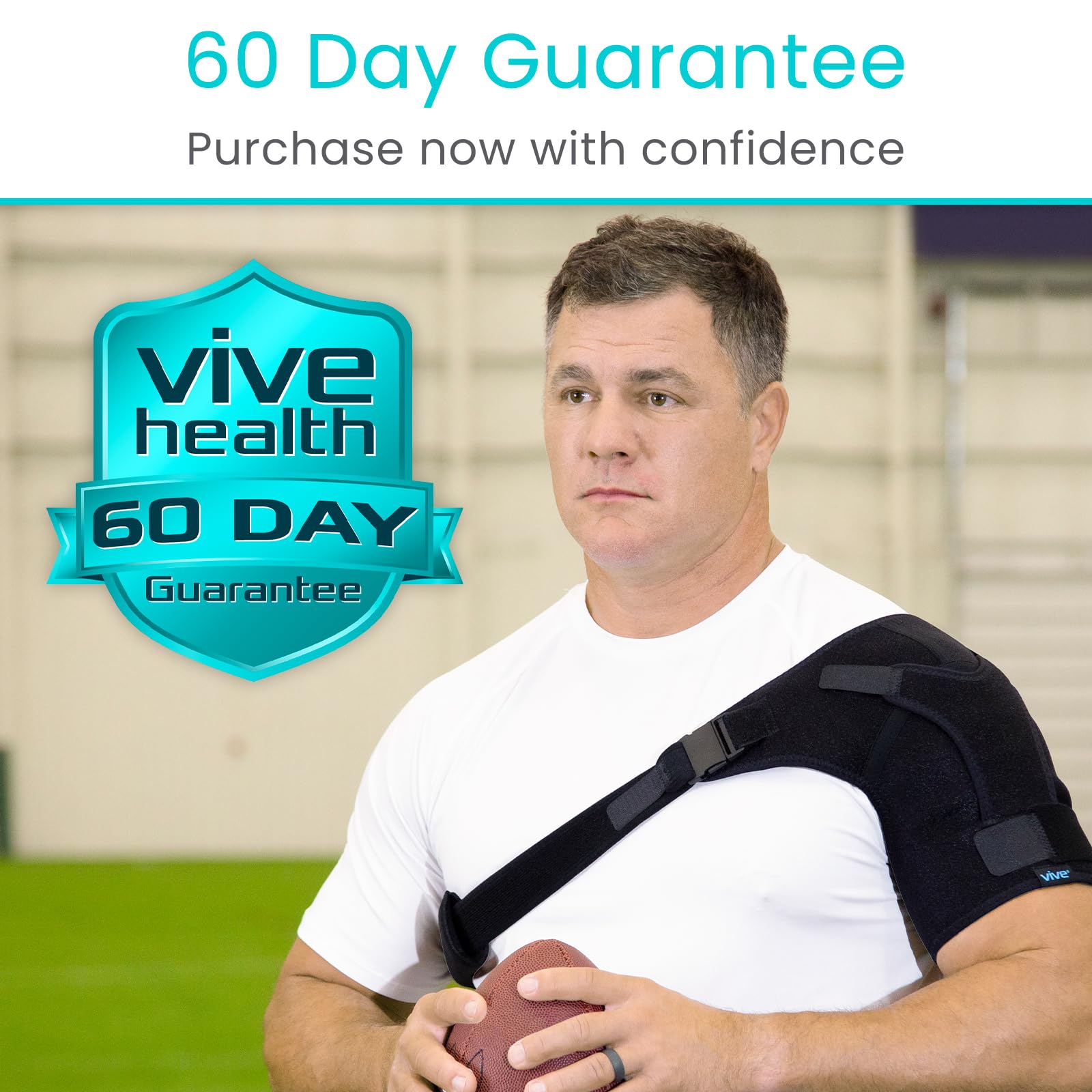 Vive Shoulder Brace for Women - Injury Recovery Compression Support Sleeve - for Rotator Cuff Injuries, Arthritis, Sprain, Dislocation, PT - Targeted Inflammation Pain Relief (Black, Medium)