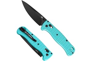 FLISSA 4.5" Folding Pocket Knife, Lightweight Pocket Knife with Axis Lock, 3.2" 14C28N Steel Blade, Small EDC Sharp Camping Hiking Knife with Pocket Clip, Unique Tool Gift for Men Women (Blue)