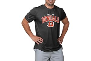 FOCO NFL Men's Officially Licensed Arch Logo Short Sleeve Performance Team T-Shirt
