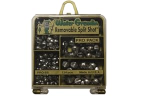 WATER GREMLIN COMPANY Water Gremlin Removable Split Shot Pro Pack, 48ea/BB, 36ea/3/0, 16ea/7, 12ea/5, 12ea/4, Multi