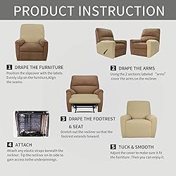 Easy-Going 4 Pieces Oversized Recliner Stretch Sofa