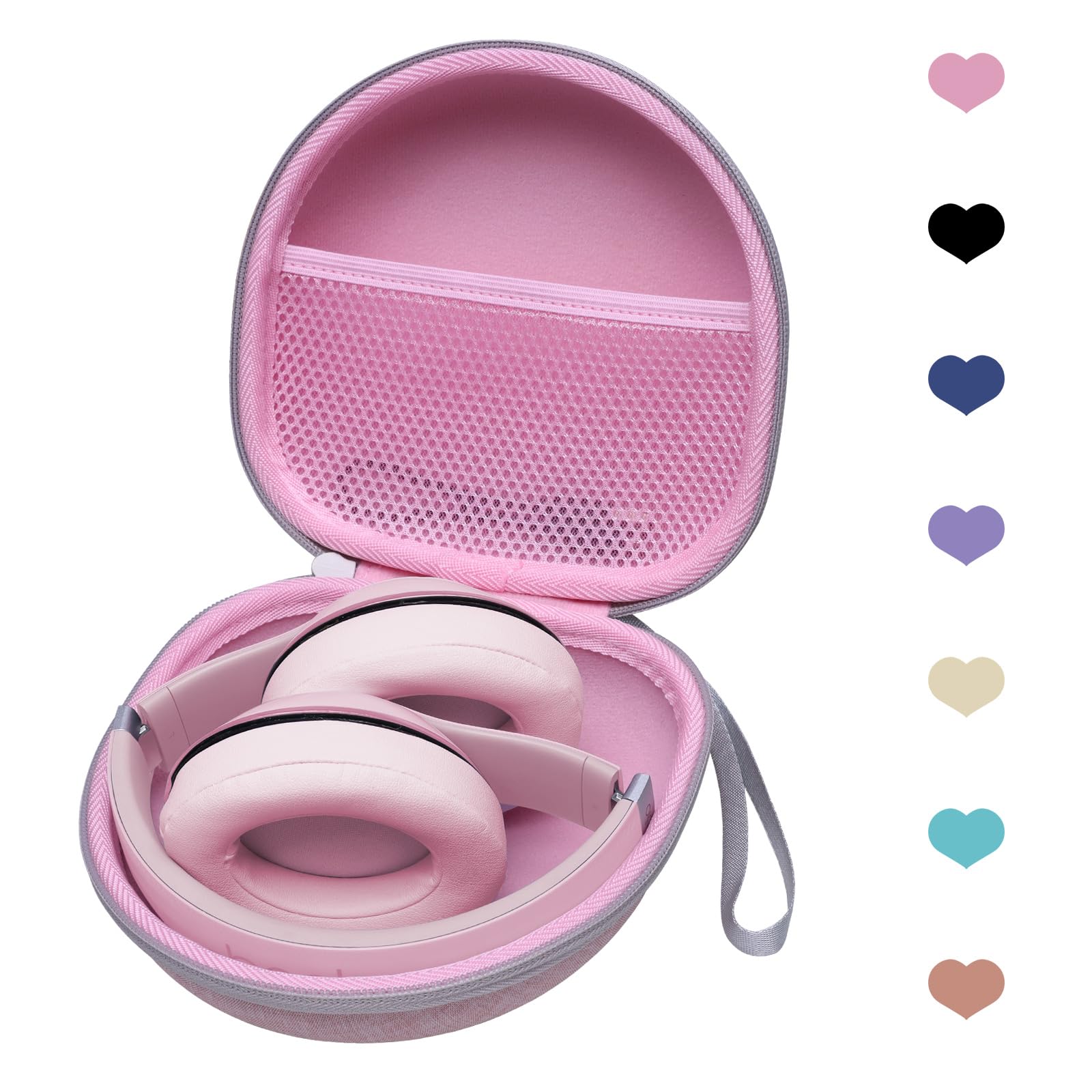 Photo 1 of Headphone Case Compatible with BERIBES/TOZO/KVIDIO/Beats/Sound core Anker Noise Cancelling Over-Ear Headphones, Pink