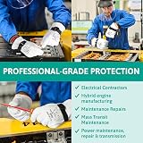 Ansell ActivArmr 96-002 Electrician Leather Glove Protectors Size M view 3