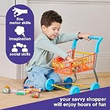 Casdon Shopping Trolley Set with Shopping for Children Colourful Black view 3