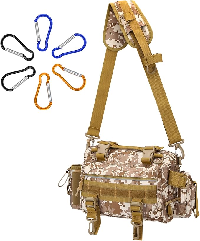 Amazon Co Jp フィッシングバッグ Silivn 釣りバッグ タックルバッグ 釣り袋 釣り 多機能 大容量 防水 腰巻き 肩掛け 手持ち ３way仕様 カラビナ6点付き 服 ファッション小物