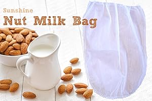 Nut Milk Bag Strainer for Raw Foods, Fine Mesh, 1 Gallon Size - Juicing, Canning, Sprouting and More!