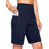 G Gradual Women's 7''/9" Bermuda Long Shorts with Pockets High Waisted Athletic Knee Length Shorts for Women Walking