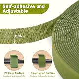 KINGLAKE 12mm 10m Olive Green Garden Tape Plant Tie Self Adhesive Hook and Loop view 2