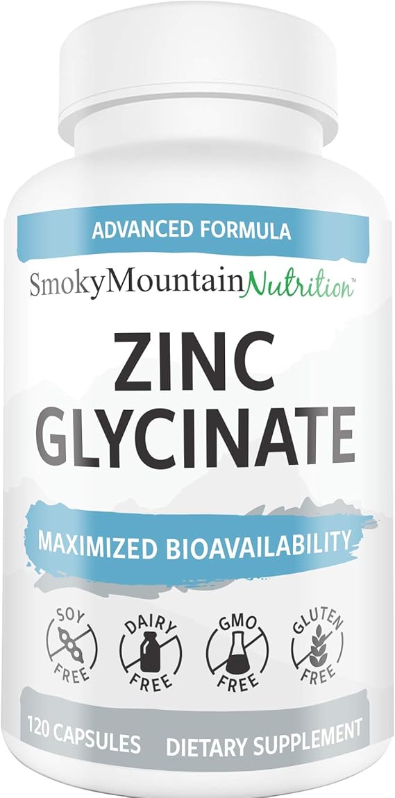 Zinc Glycinate Chelate Supplement 30mg TRAACS Chelated Zinc Plus