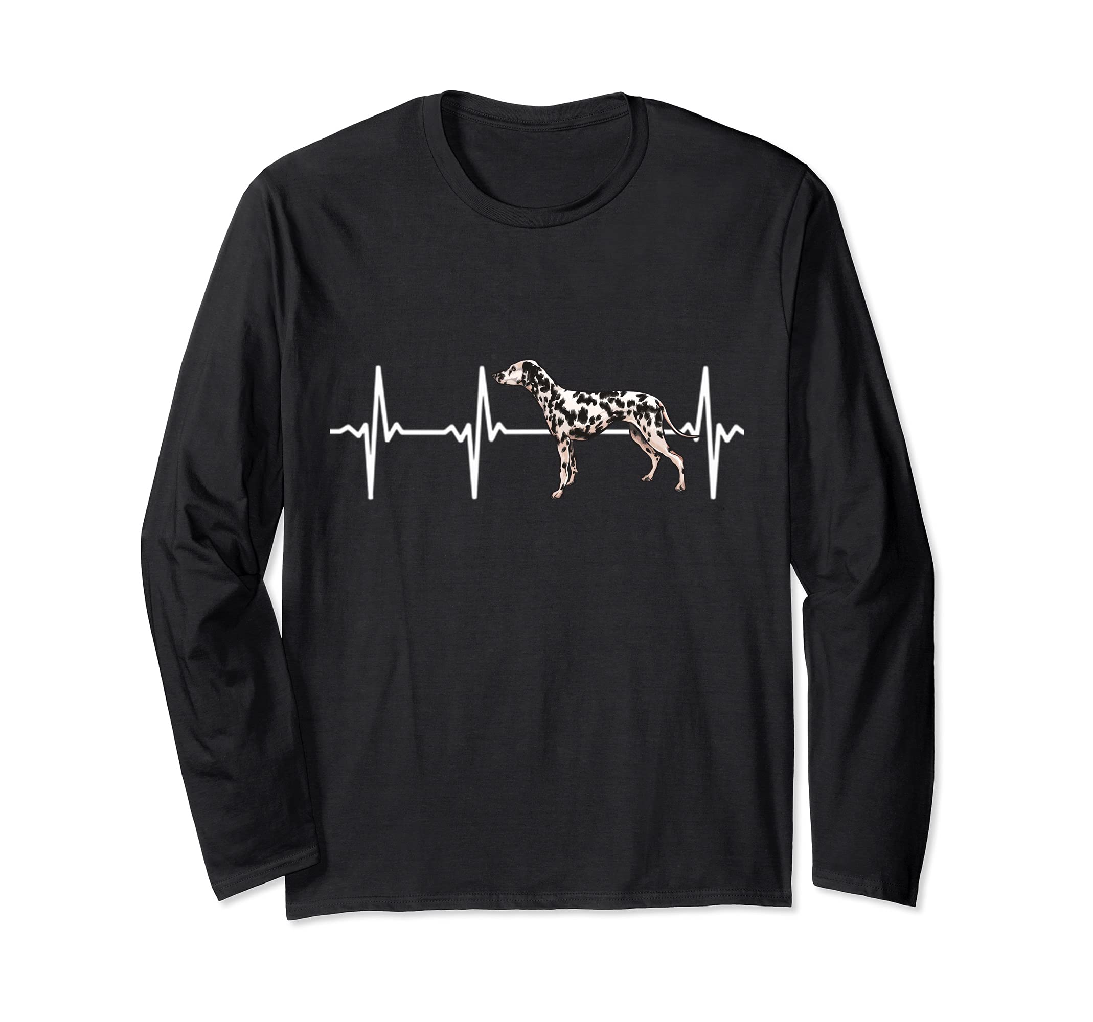 Dalmatian Heartbeat Love My Dog Long Sleeve T-Shirt
