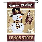 Texas State Bobcats Holiday Winter Snow Garden Banner Flag