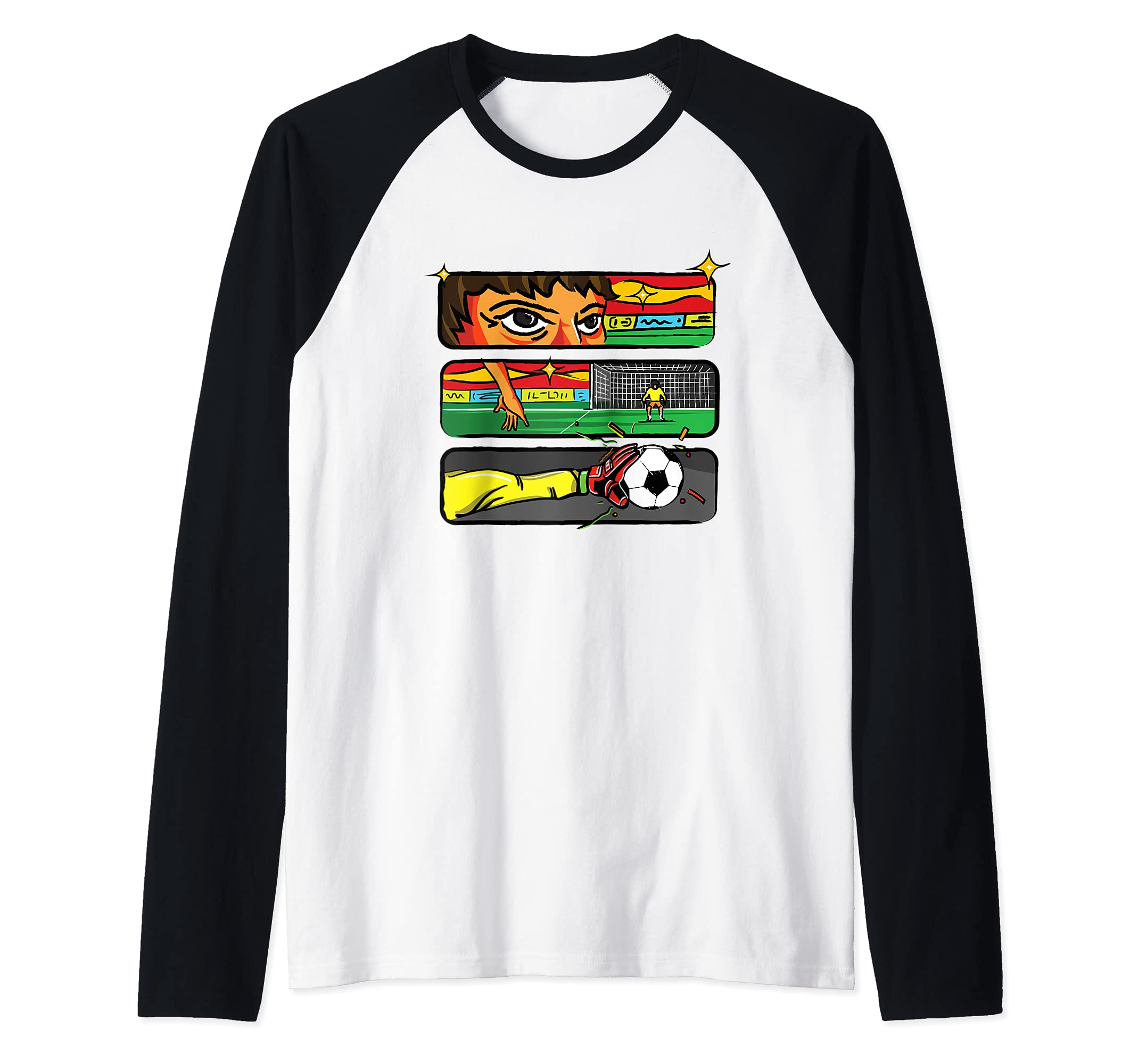 Spain Flag Raglan Baseball Tee