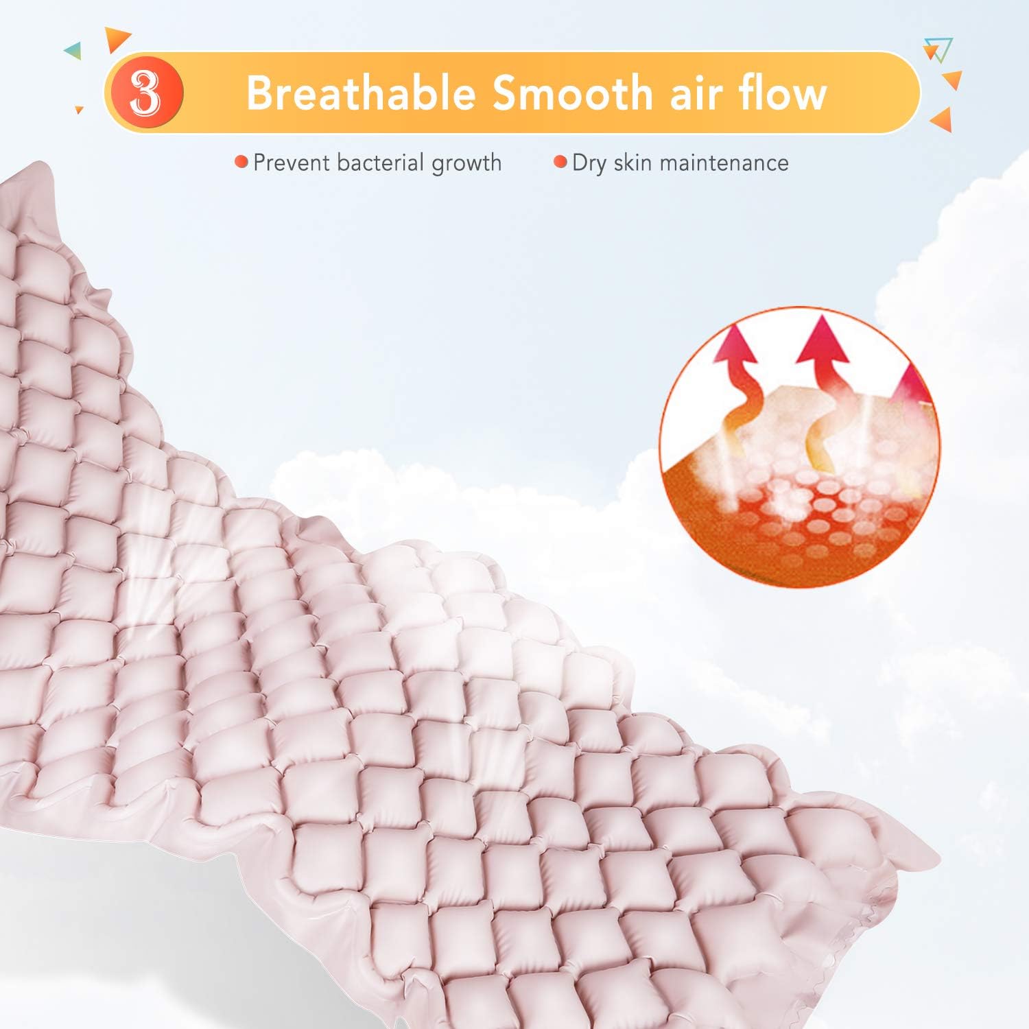 MARNUR Alternating Pressure Mattress Medical Air Mattress with Inflatable Pad & Electric Pump System for Ulcer Bedsore Prevention and Pressure Sore Treatment-Fits Standard Hospital Beds: Health & Personal Care