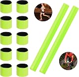 URAQT Reflector Strips 12 Pcs Reflective Snap Bands for Night Running Cycling view 2