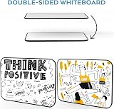 Nicpro Dry Erase Whiteboard A4 Magnetic Double Sided 21 x 30 cm with 8 Pens view 3