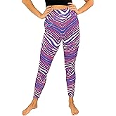 Zubaz NFL Women's Full Length High Waist Powermesh Leggings with Pockets (XS - 3XL)