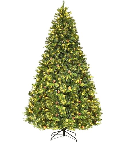 Amazon.com: DREAMADE 8ft Prelit Christmas Tree, Indoor Xmas Tree w