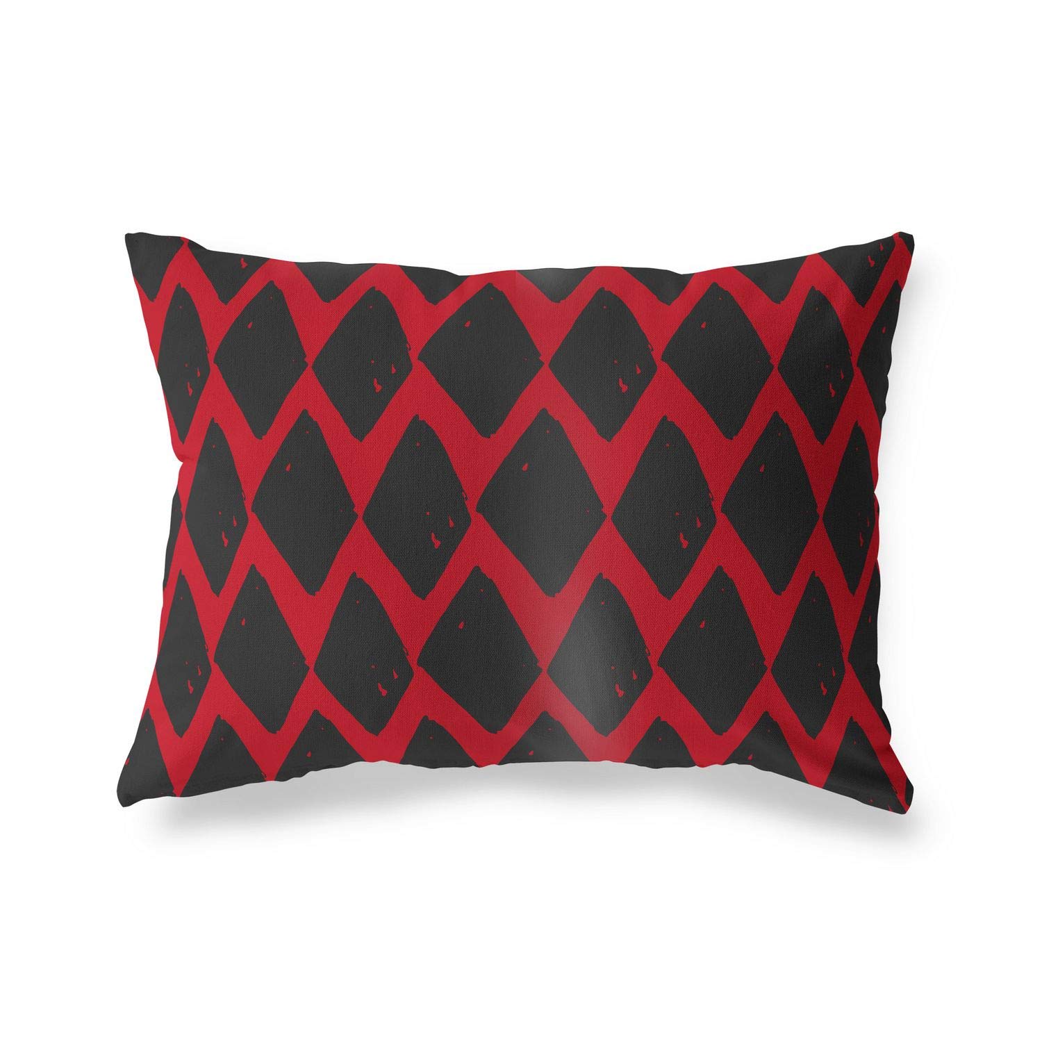 BonaMaison Decorative Cushion Cover, Red Black Throw Pillow Covers, Home Decorative Pillowcases for Livingroom, Sofa, Bedroom, Size: 45X60 Cm - Designed and Manufactured in Turkey