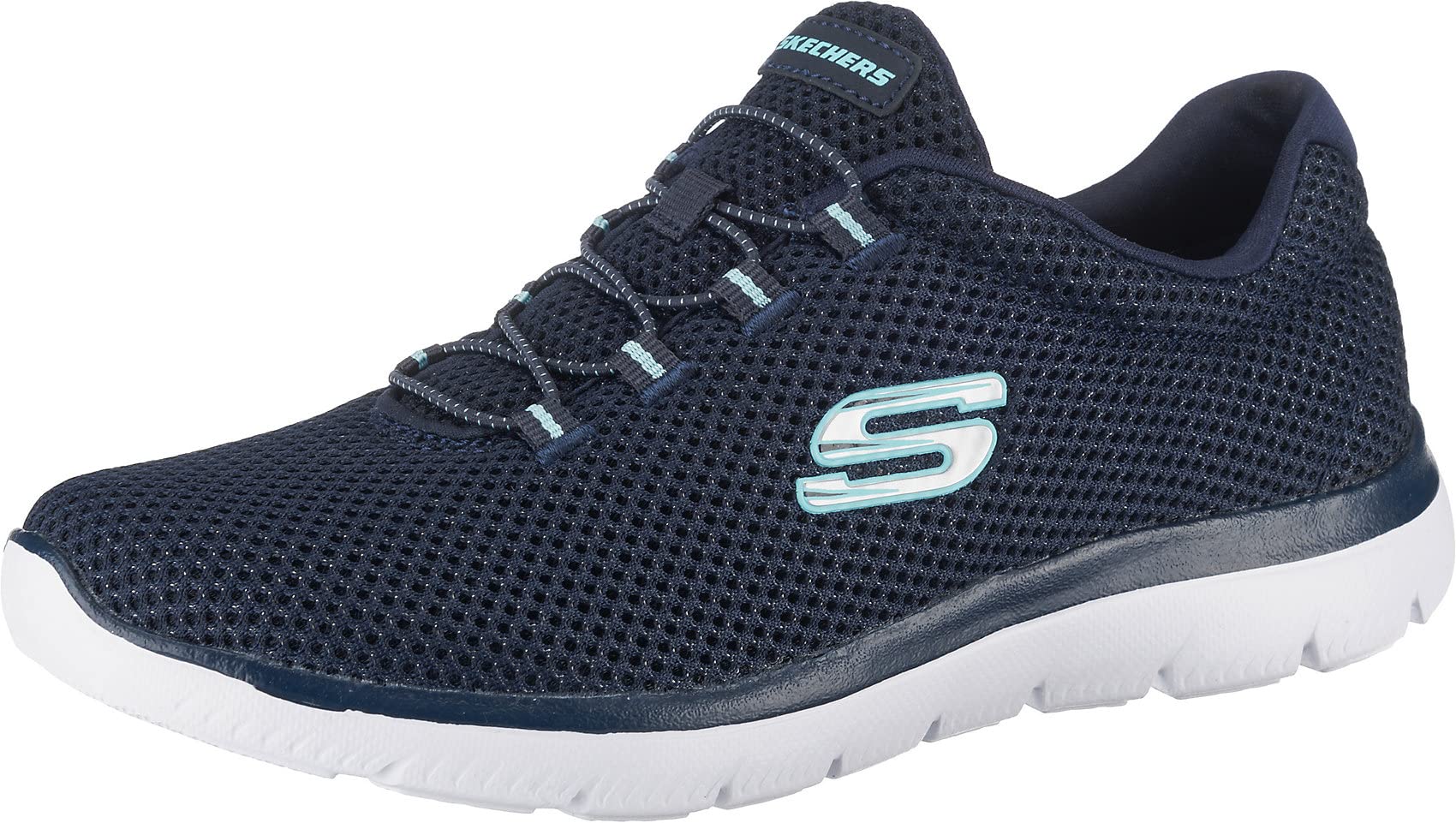 Skechers Women's Summits 12985 Trainers, Navy Mesh/ White Trim, 3 UK