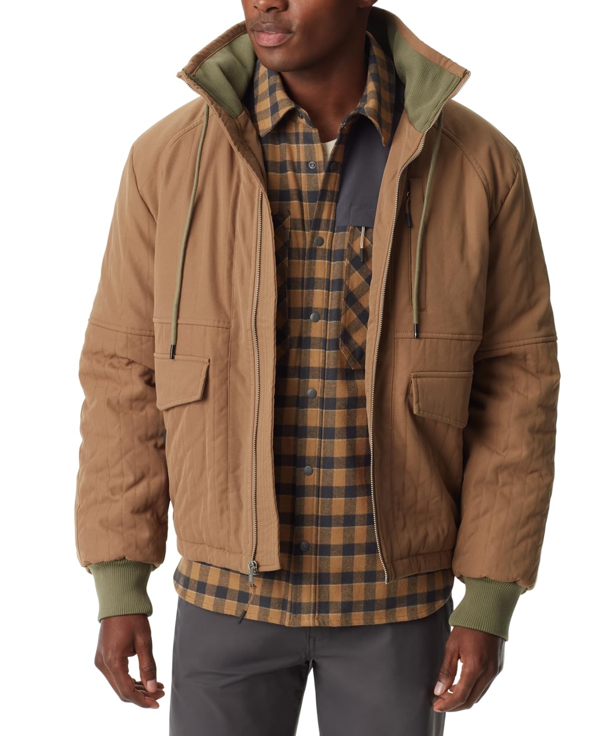 Photo 1 of BASS OUTDOOR - Men’s Men's Multi Combo Bomber Jacket Standard, Ermine
