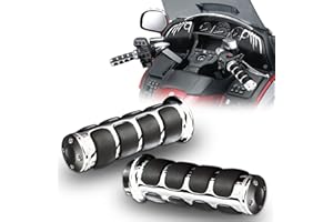 DREAMIZER Universal Motorcycle Hand Grips with Black Non-Slip Rubber for Harley Honda Yamaha Suzuki Kawasaki