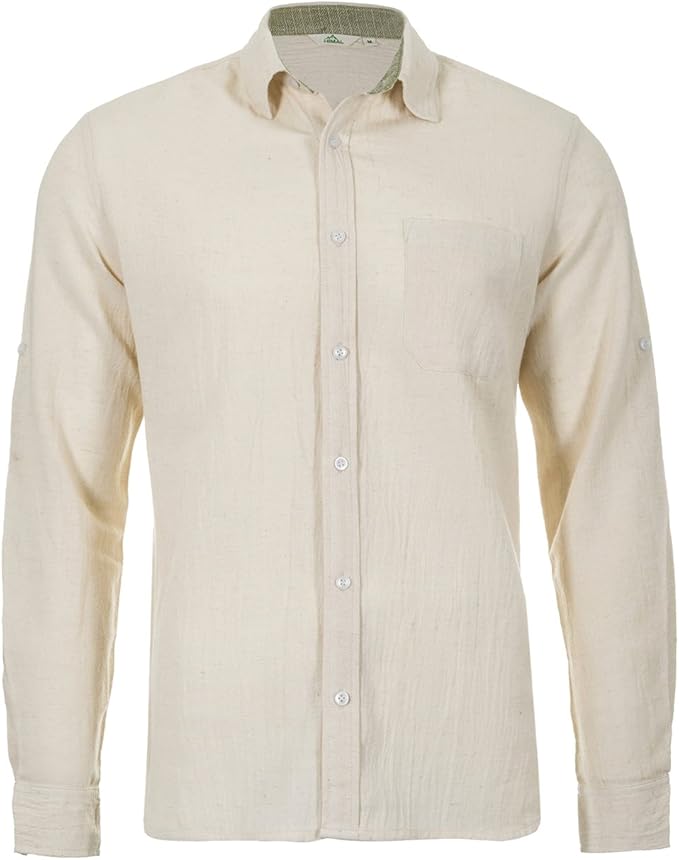 Mens Organic Cotton & Hemp Casual Shirt Amazon.co.uk Clothing