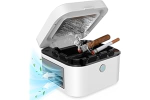 VANSU 2 in 1 Air Purifier Multifunctional Smokeless Ashtray for Cigarette Smoker, HEPA Filter Reduce Smoke, USB Rechargeable Smoke Ashtray for Home Office Car(White)