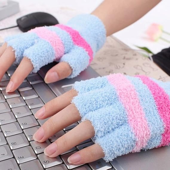 bescita Winter Warm Frau ???? Handschuhe, Beheizte USB-Handschuhe, bis 45 °C, Entnehmbare Heiz-Elemente (Beheizbare Tastatur)