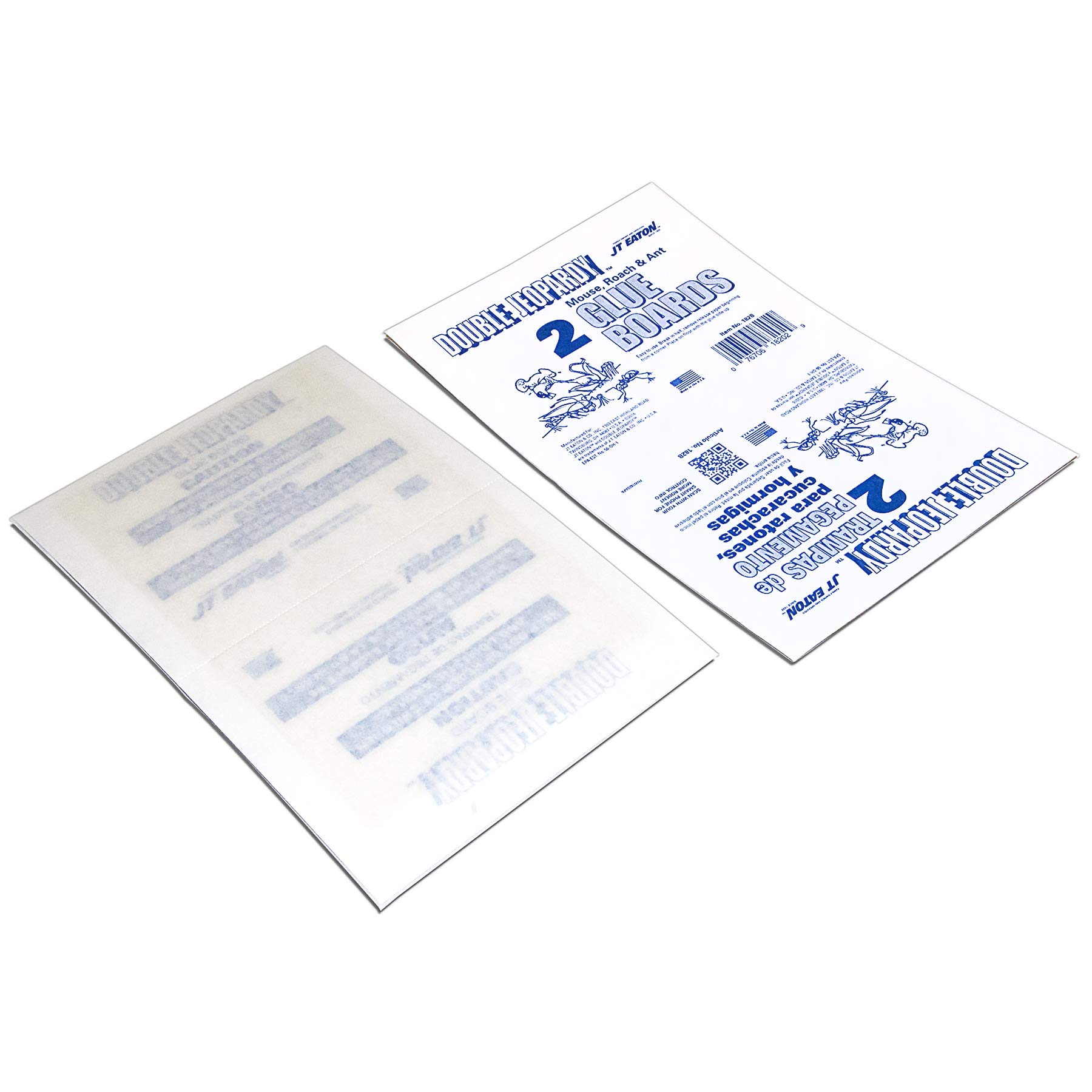 JT Eaton Double Jeopardy 182B Glue Board with Release Paper, 5-1/4