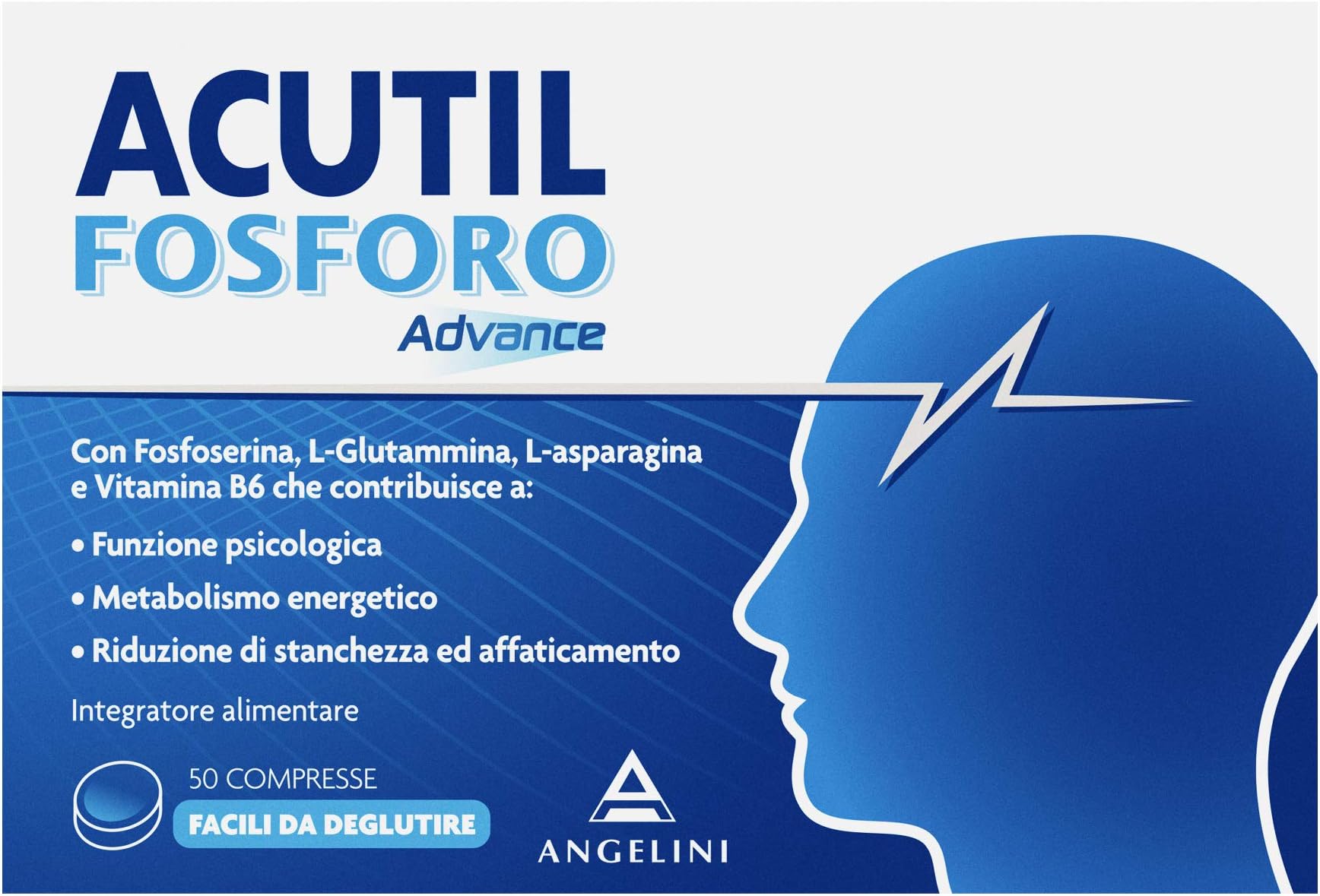 Angelini Acutil Phosphorus Advance Food Supplement 50 Tablets
