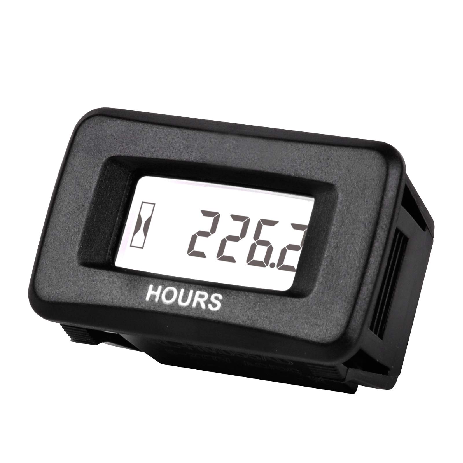 Jayron Digital LCD AC/DC 5V to 277V Hour Meter,Waterproof,Data Storage,use for Generator Garden Lawn Mower ZTR Tractor Golf Cart Club Car(HM057AD-C1)