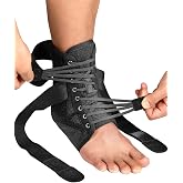 Fitomo Quick Lace Up Ankle Brace for Men &amp; Women with Removable Splints | Speed Laces, Easy On &amp; Off, Figure 8 Adjustable Compression, Not Restrict Motion, Sprained Ankle Support, FSA Eligible