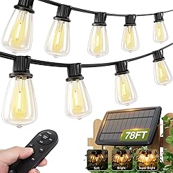 addlon 78(72+6) FT Solar String Lights