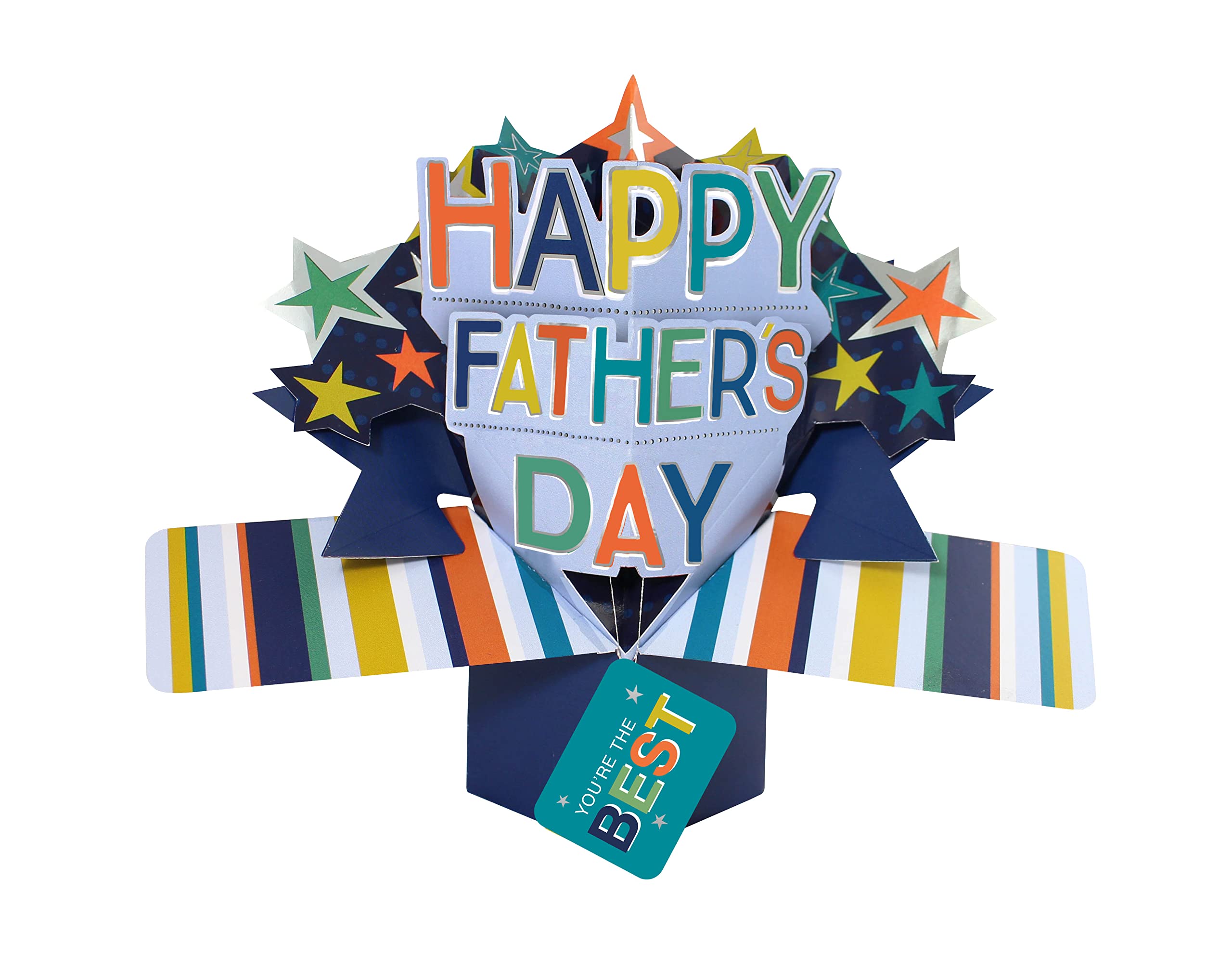 Best Dad Happy Father's Day Pop-Up Greeting Card Second Nature 3D Pop Up Cards FPOP005