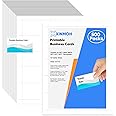 Thick Business Cards 500 Printable Business Card, 3.5" x 2" Business Card Paper Compatible with Laser & Inkjet Printer, Double-sided Printing, Heavyweight, Matte White Paper, (10 Cards/Sheet)