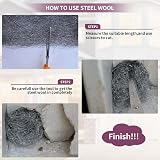 Goodening 2 Pack Steel Wool Rodent Control 0000 Coarse Wire Fill Gaps Blocker view 4