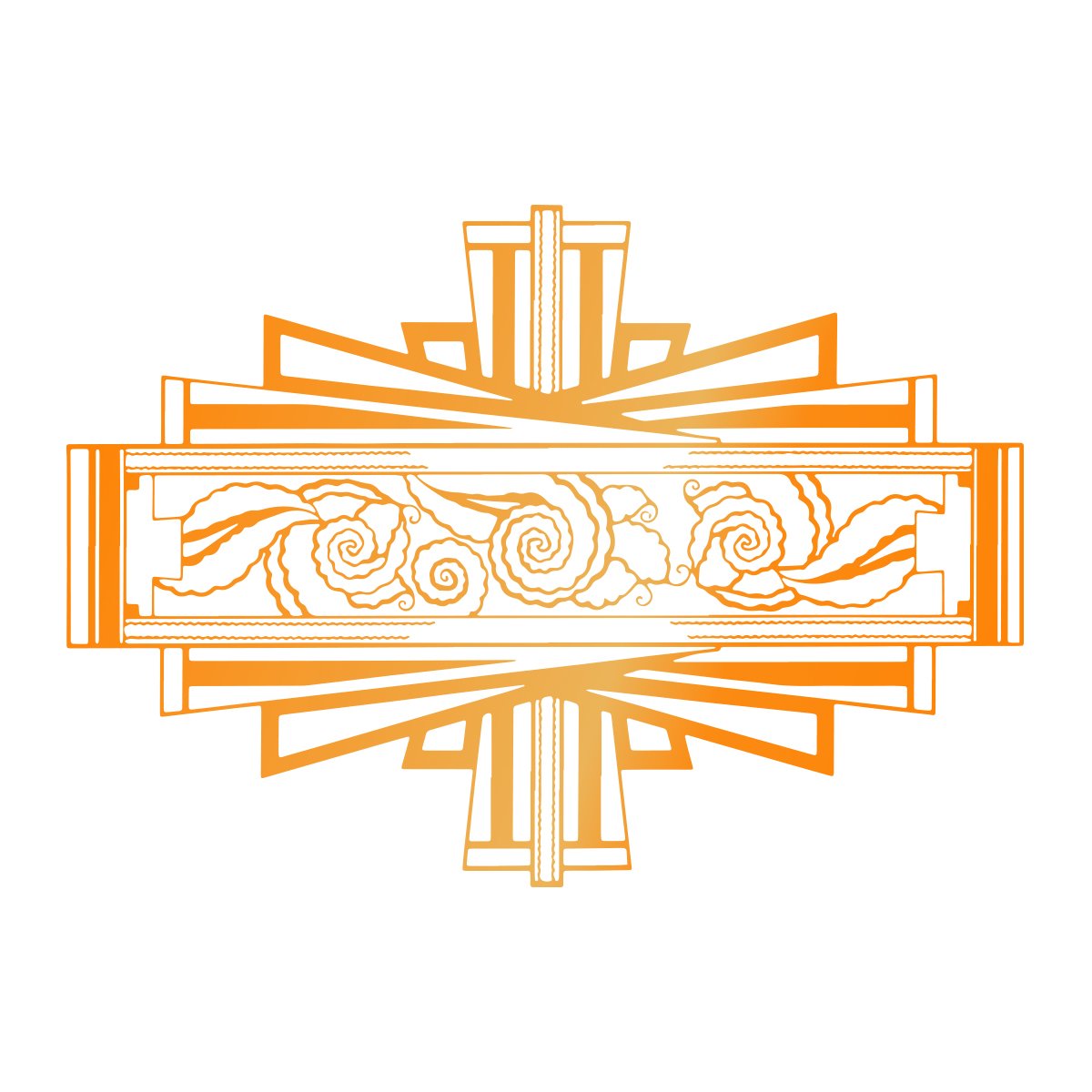 Ultimate Crafts Art Deco Tag Hotfoil Stamp, Metal, Grey, 22.8 x 9.9 x 0.6 cm