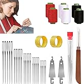 37PCS Big Eye Steel Sewing Needles Kit, Steel Needle Sewing Kit, Steel Needles for Hand Sewing, Portable DIY Handcraft Set,Suitable Sewing Supplies for Various Stages