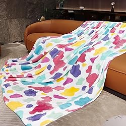 GEULAY Queen Size Blanket Girls Rainbow Blanket