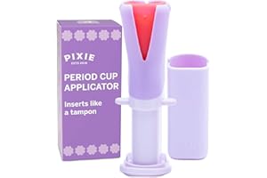 PIXIE CUP Pixie Menstrual Cup Applicator - Inserts Like A Tampon - Every Woman Can Now Use Period Cups - Perfect for Long Nails - Self Sanitizer TPE Properties - Travel Case (Cup Applicator)