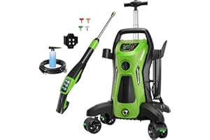 FENGRONG Electric Pressure Washer 4500 PSI 3.2 GPM Power Washer Electric Powered with Upgrade Spray Handle Smart Control and 4 Anti-Tipping Wheels for Effortlessly Cleaning