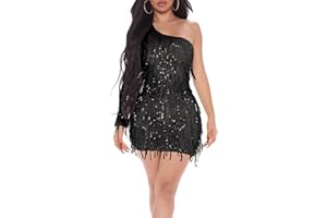 ECDAHICC Women’s Dresses Flapper Dresses 20s Gatsby with All-Over Fringe Mini Dresses