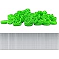 EUDAX 300 PCS 30mmx8mm Plastic Roll 2mm Dia Shaft Toys Wheel and 2mmx100mm STEM Shaft Round Rod Axles for DIY Toy RC Car Truck Boat Helicopter Model Part Building Projects (Green)