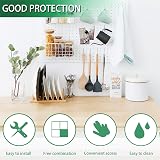 Keadic 34pc 1" Small Pegboard Wall Organizer White Hooks Kit No Drilling Mount view 7