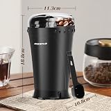 Aigostar Electric Coffee Grinder Stainless Steel 200W 60g Capacity Black view 9