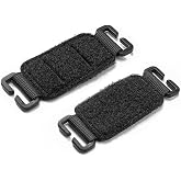 TACTICAL GEEK TCM7M Extended Multi-Function Loop Panels, No Sewing Patch Panel, Patches Display Molle Strips with Open Buckle(2-Pack)