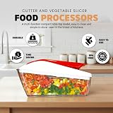 AEX Manual Food Chopper 550ml Pull Cord Non Electric Persoan Red view 7
