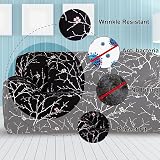 Teynewer 2-Seater Slipcover Elastic Fabric Printed Pattern Black view 3