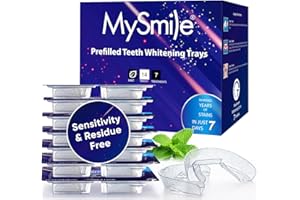 MySmile 7 Treatments Prefilled Teeth Whitening Trays Kit with 12% Hydrogen Peroxide Teeth whitening Gel for Sensitive Teeth, 